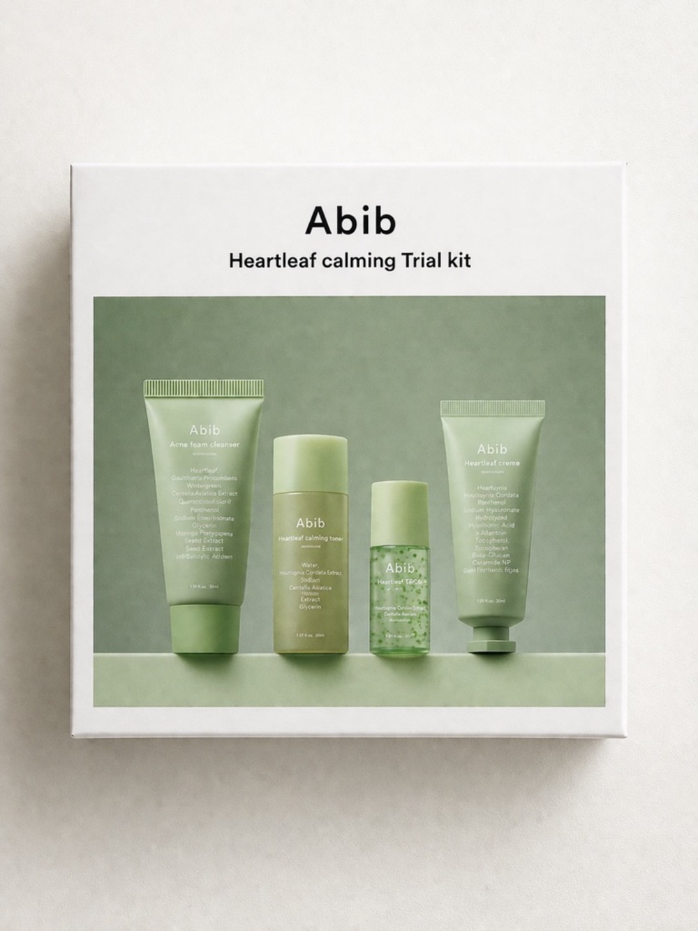Abib Heartleaf Calming Trial Kit 4-Step Set Mini Skincare Korean K-Beauty New